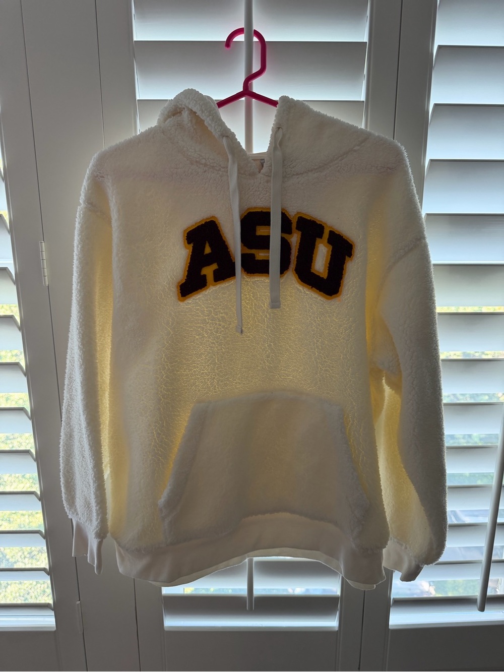 ASU White Sherpa Hoodie